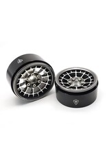 TREAL TRLX0033DNWHP  TYPE A 1.9'' SPOKED BEADLOCK WHEELS (TITANIUM) (2)