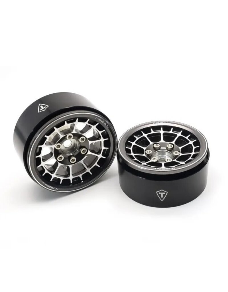 TREAL TRLX0033DNWHP  TYPE A 1.9'' SPOKED BEADLOCK WHEELS (TITANIUM) (2)