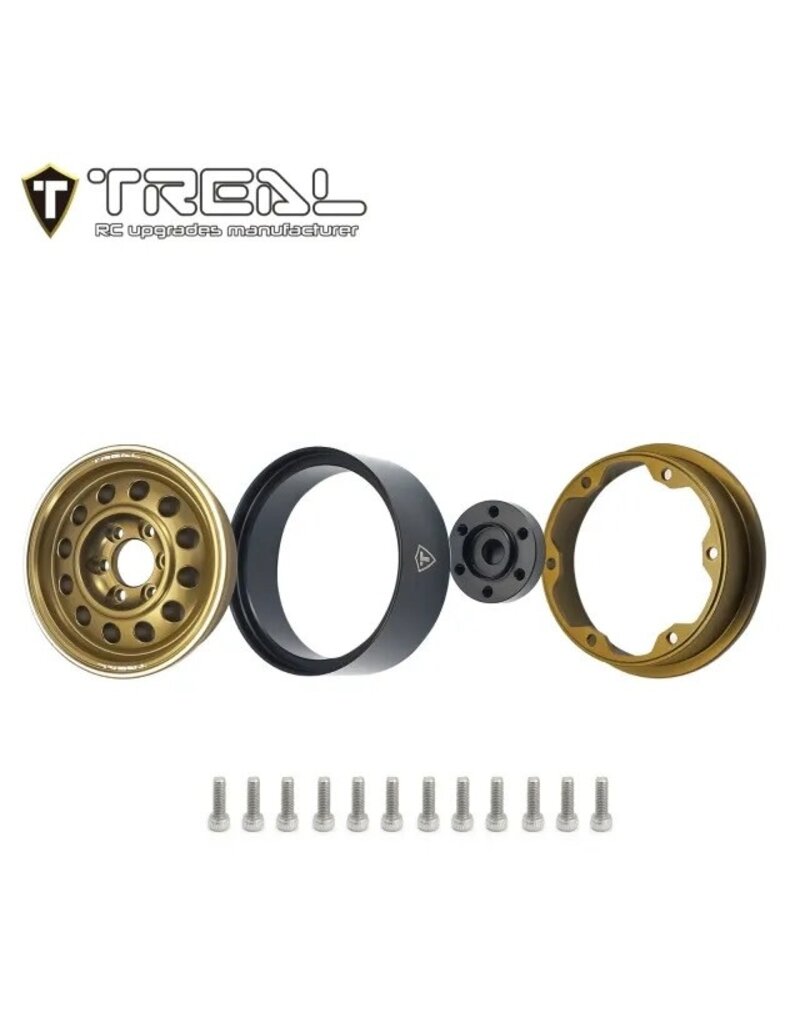 TREAL TRLX003K9O1HH TYPE I 1.9" VINTAGE 12-HOLE BEADLOCK WHEELS (BRONZE) (4)