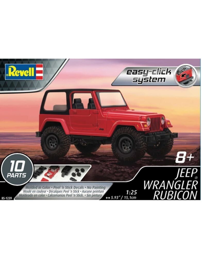 REVELL RMX851239 1/25 JEEP WRANGLER RUBICON PLASTIC MODEL KIT