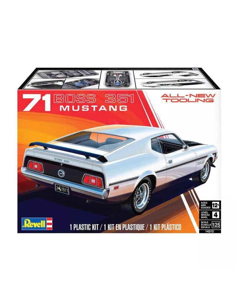 REVELL RMX14512 1/25 1971 MUSTANG BOSS 351 PLASTIC MODEL KIT