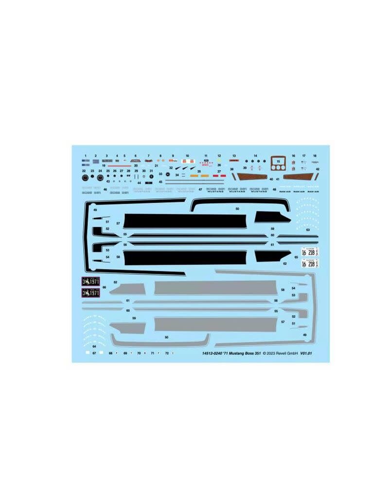 REVELL RMX14512 1/25 1971 MUSTANG BOSS 351 PLASTIC MODEL KIT