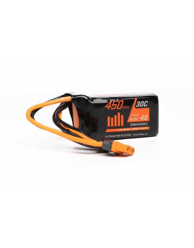 SPEKTRUM SPMX4504SIC2 4S LIPO 14.8V 450MAH 30C BATTERY: IC2