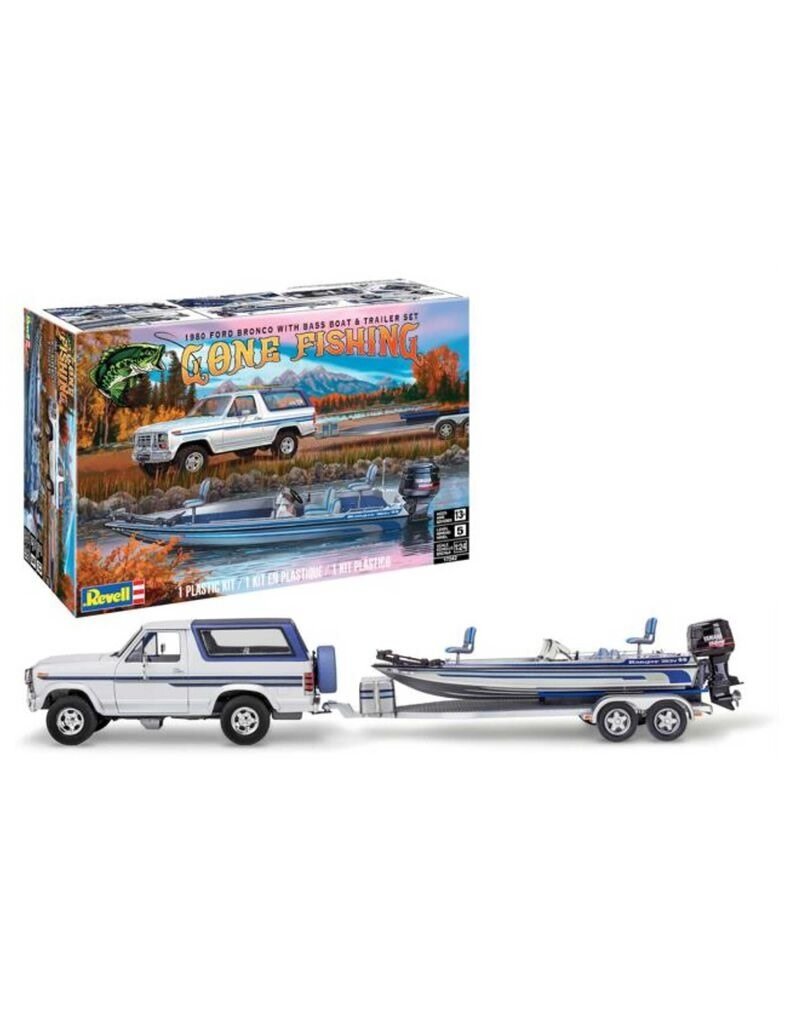 REVELL RMX17242 1/24 1980 FORD BRONCO WITH BASS BOAT