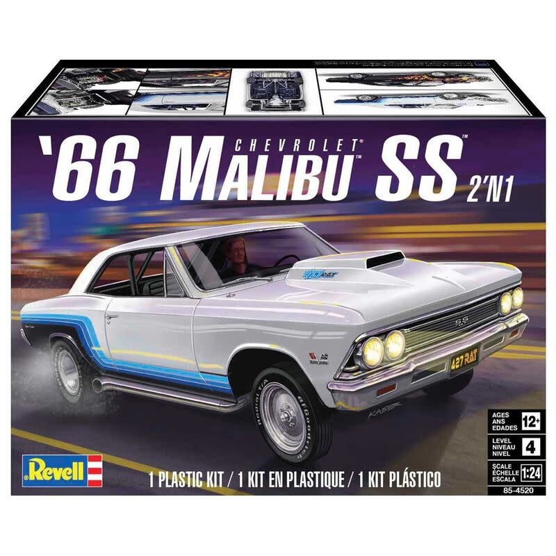 RMX854520 1/24 1966 CHEVY MALIBU SS 2 IN 1 PLASTIC MODEL KIT