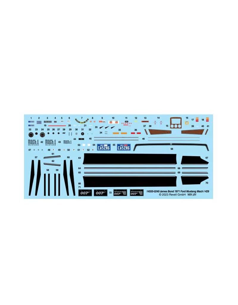 REVELL RMX14555 1/25 1971 FORD MUSTANG MACH 1 429 JAMES BOND