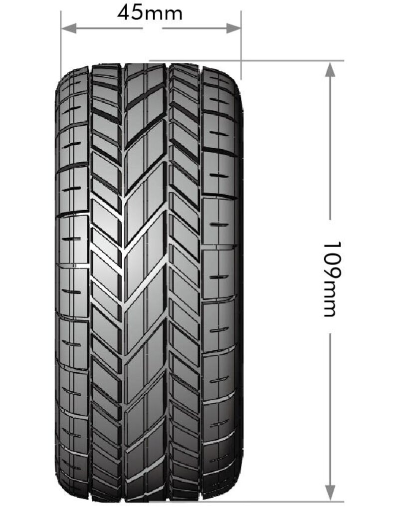 LOUISE LOULT3228VB SC-ROCKET M OVAL TRACK 1/10 SHORT COURSE TIRES, SUPER SOFT, 12, 14 & 17MM REMOVABLE HEX ON BLACK RIM (2)