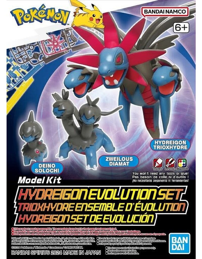 BANDAI BAN2730251 HYDREIGON EVOLUTION SET "POKEMON", BANDAI HOBBY POKEMON MODEL KIT