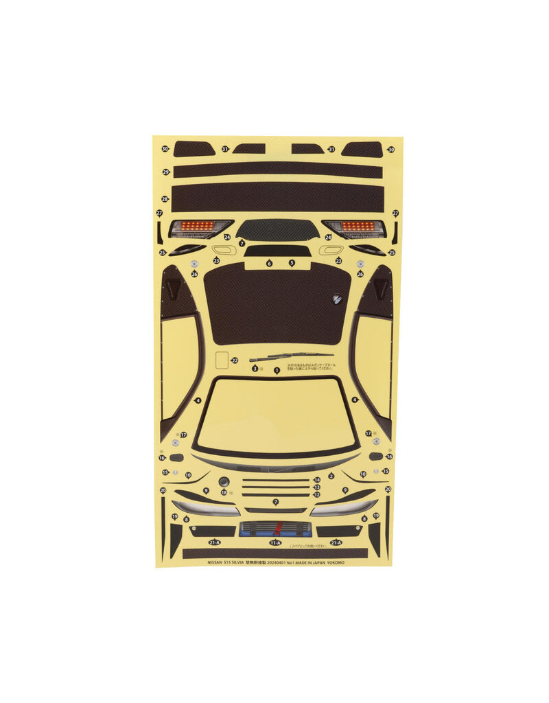 YOKOMO YOKSD-MS15B MERCURY SAYAKA SPECIAL S15 DRIFT BODY SET (CLEAR)