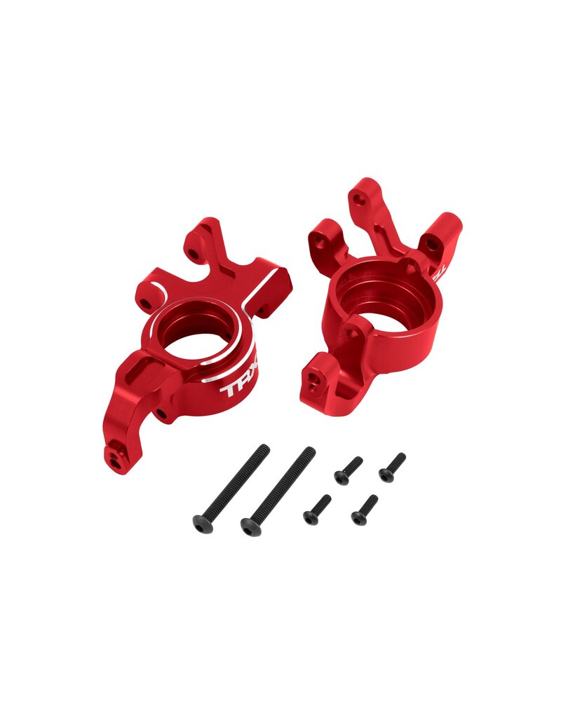 TRAXXAS TRA7836-RED STEERING BLOCKS ALUM RED