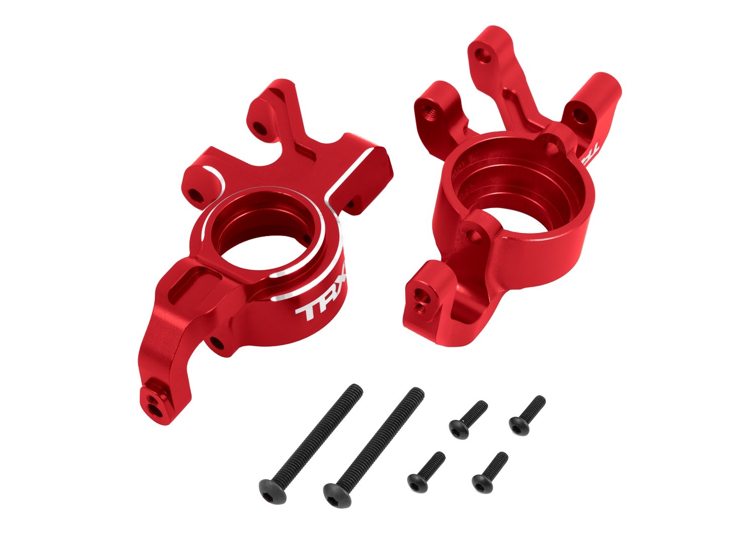 TRA7836-RED STEERING BLOCKS ALUM RED