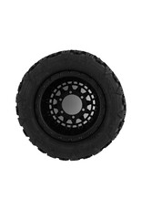 METHOD RC MTD1500  TERRAFORM BELTED PRE-MOUNT 1/10 MONSTER TRUCK TIRE (BLACK) (2) W/ARRAY BEADLOCK 12MM & 14MM HEX WHEELS