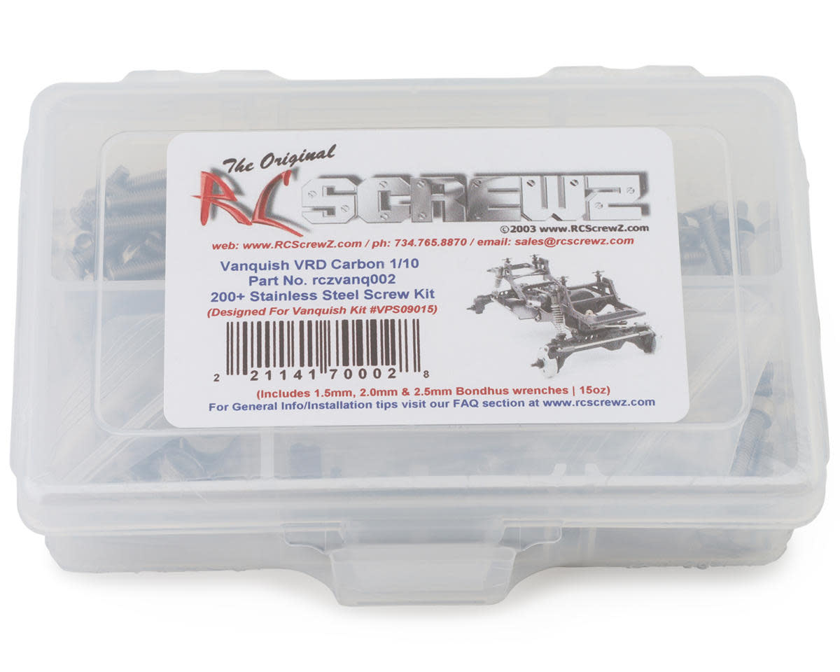 RCZVANQ002 VANQUISH VRD CARBON STAINLESS STEEL SCREW KIT