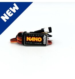 CASTLE CREATIONS CSE010017601 SIDEWINDER NANO MICRO PLUG-N-PLAY BRUSHLESS/BRUSHED ESC (12.6V) W/XT30 CONNECTOR