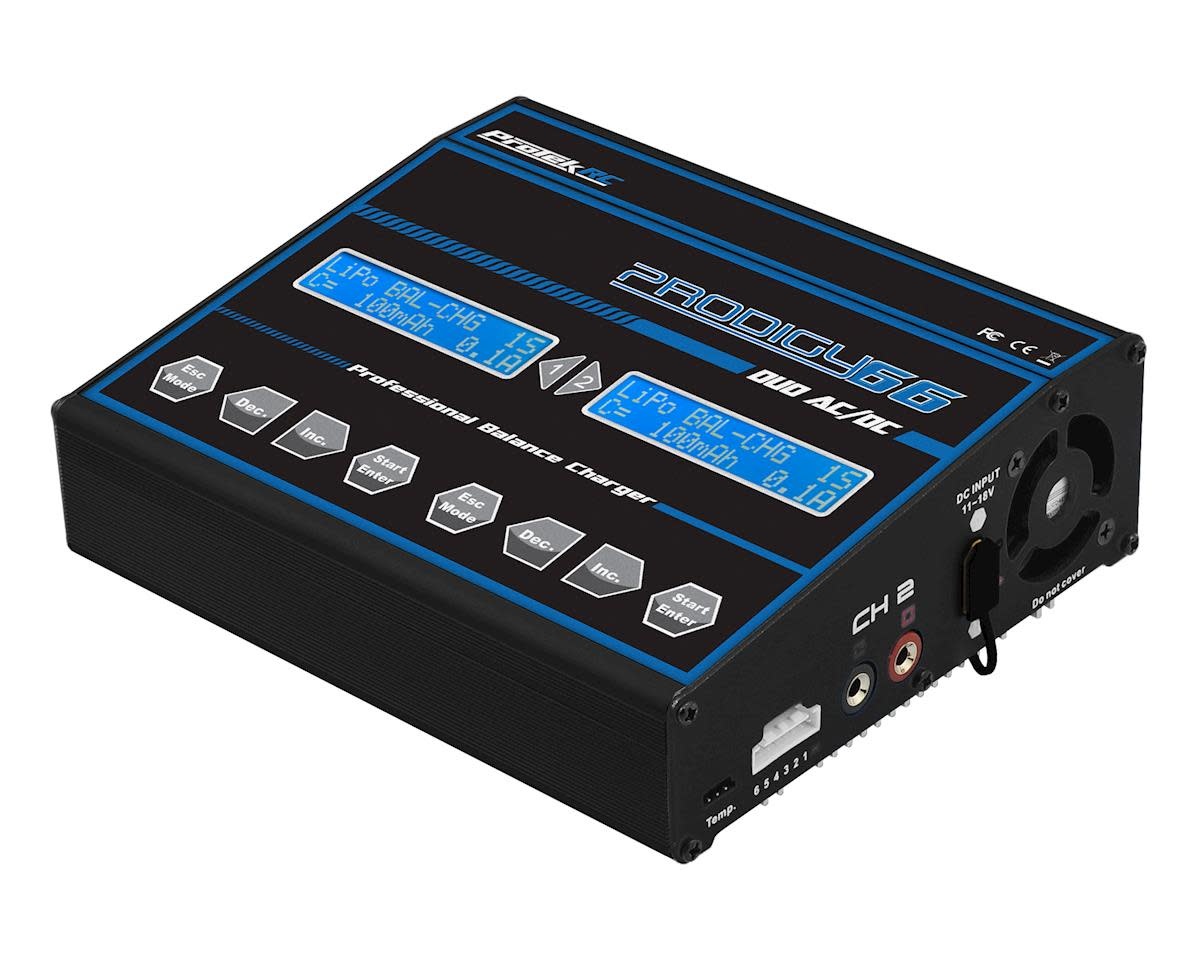 PTK-8523 "PRODIGY 66 DUO AC/DC" LIHV/LIPO BATTERY BALANCE CHARGER (6S/6A/50W X2)