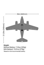 E-FLITE EFLU31050 UMX ME 262 TWIN 30MM EDF BNF BASIC