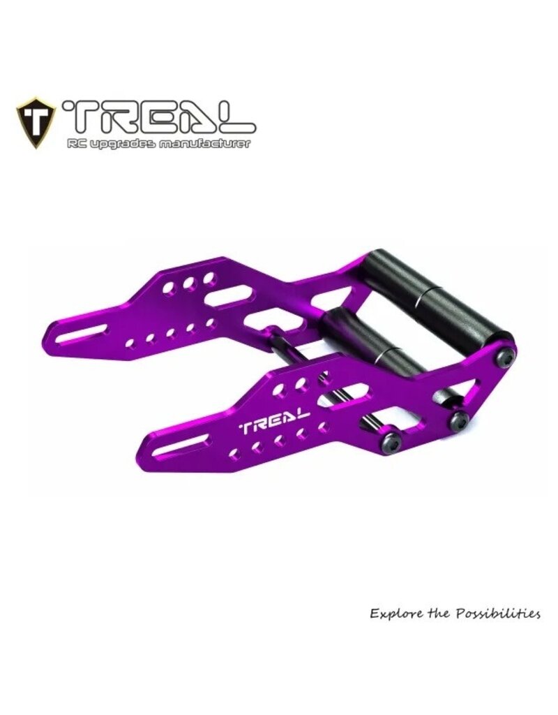 TREAL TRLX0045DPOMN LOSI MINI LMT ALUMINUM WHEELIE BAR SET (PURPLE)