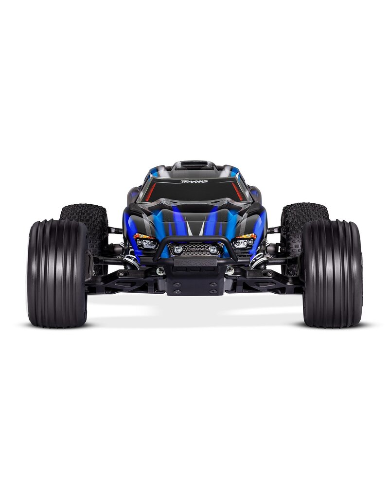 TRAXXAS TRA37354-4-BLUE 1/10 RUSTLER 2WD BL-2S HD RTR STADIUM TRUCK: BLUE