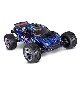 TRAXXAS TRA37354-4-BLUE 1/10 RUSTLER 2WD BL-2S HD RTR STADIUM TRUCK: BLUE