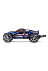 TRAXXAS TRA37354-4-BLUE 1/10 RUSTLER 2WD BL-2S HD RTR STADIUM TRUCK: BLUE
