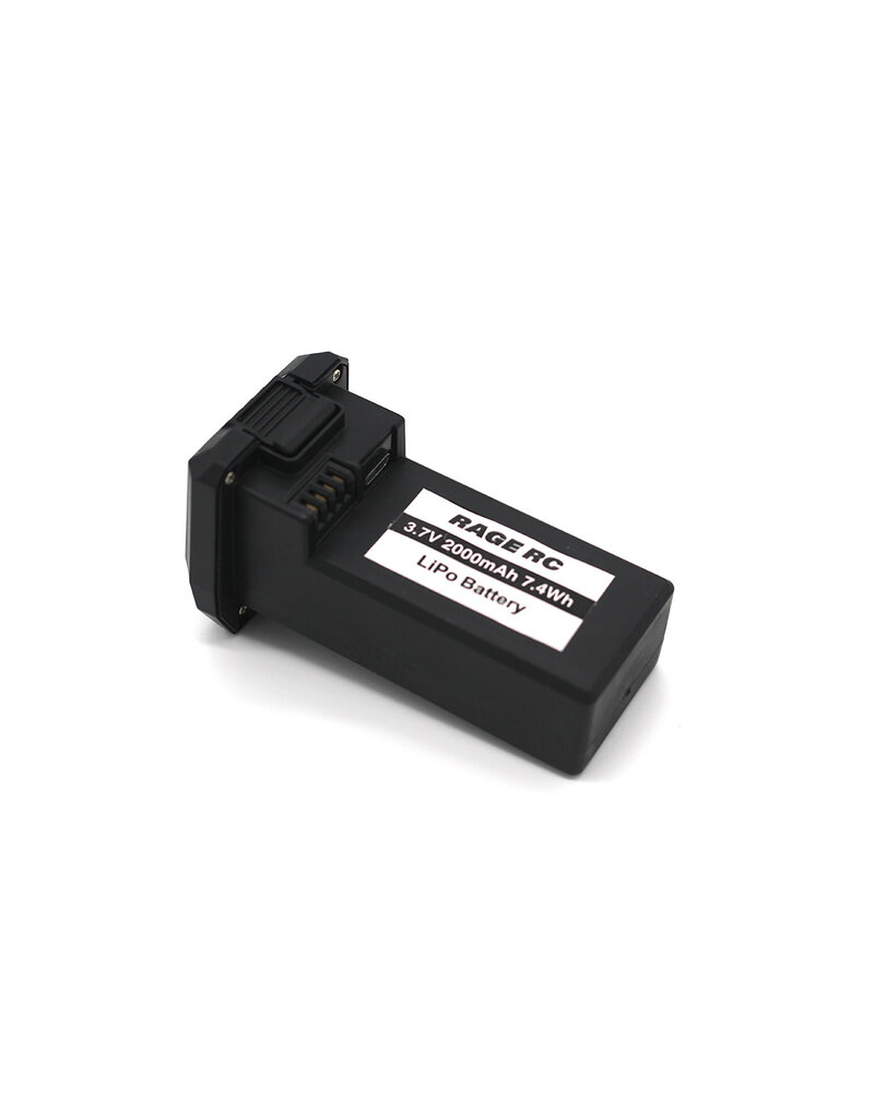 RAGE RC RGR4557 3.7V 1S 2000MAH LIPO BATTERY W/CASE; STINGER 3.0