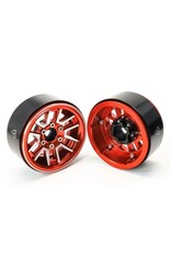 TREAL TRLX003JBTKZT  TYPE L 1.9" V-SPOKE BEADLOCK WHEELS (RED) (4)