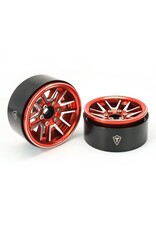 TREAL TRLX003JBTKZT  TYPE L 1.9" V-SPOKE BEADLOCK WHEELS (RED) (4)