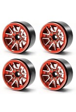 TREAL TRLX003JBTKZT  TYPE L 1.9" V-SPOKE BEADLOCK WHEELS (RED) (4)
