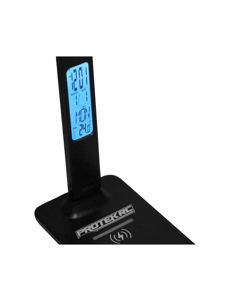 PROTEK RC PTK-8298 MULTIFUNCTION LED PIT LIGHT (W/WIRELESS CHARGE, CLOCK, DATE & TEMP)