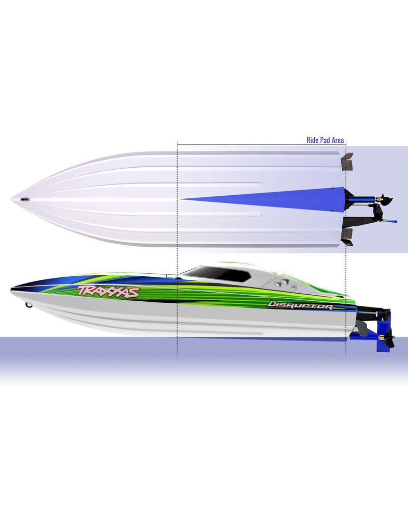 TRAXXAS TRA106064-4-GRN DISRUPTOR RACE BOAT 4S VXL: GREEN