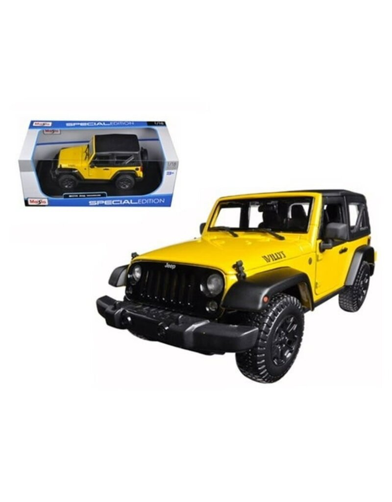 MAISTO MAISTO 31676 S.E. 1/18 SCALE DIECAST 2014 JEEP WRANGLER: YELLOW