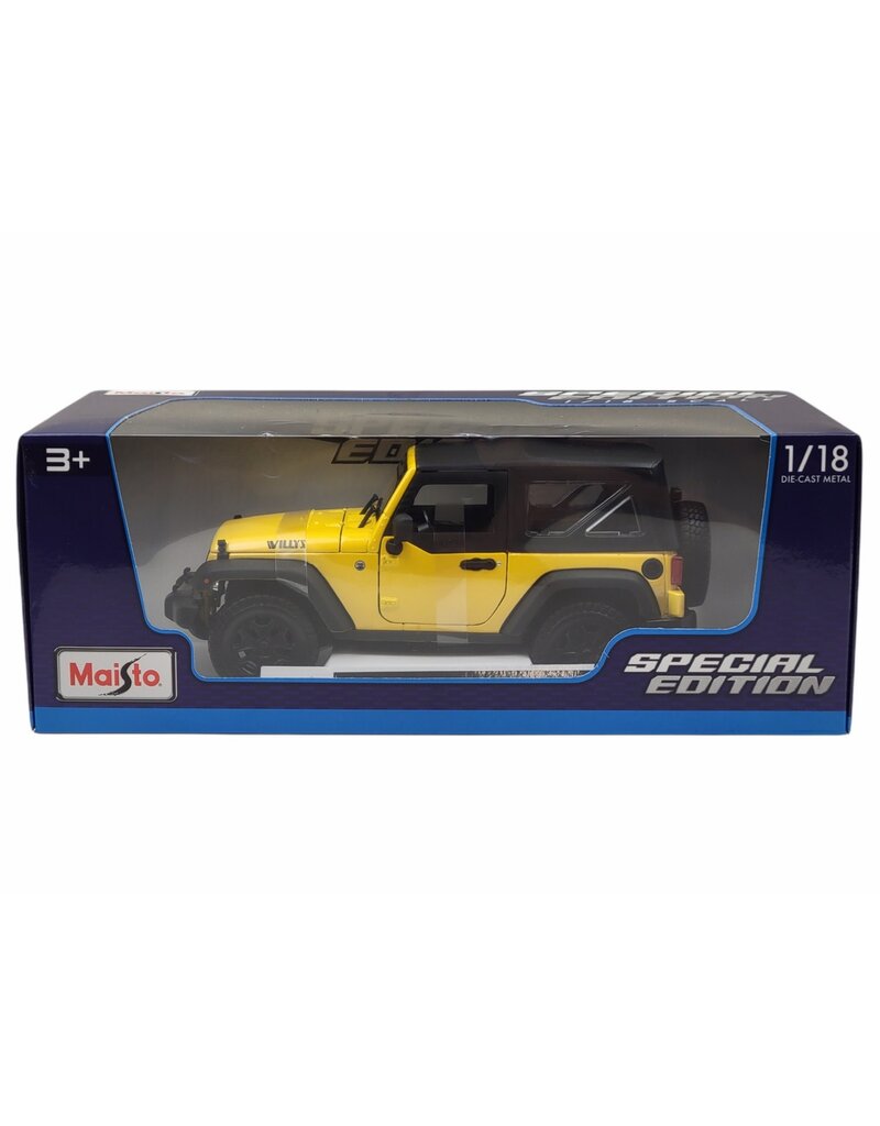 MAISTO MAISTO 31676 S.E. 1/18 SCALE DIECAST 2014 JEEP WRANGLER: YELLOW