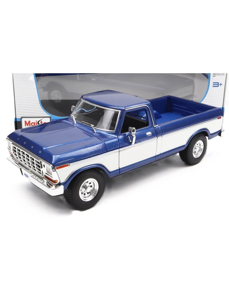 MAISTO MAISTO 31462 S.E. 1/18 SCALE DIECAST 1979 FORD F150 PICK-UP: BLUE