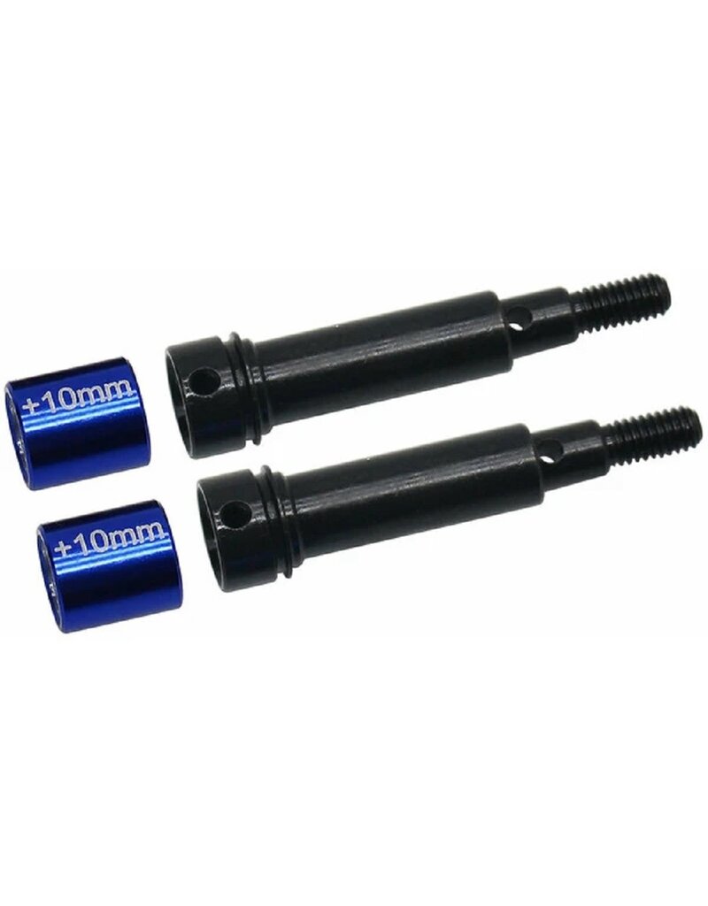 HOT RACING HRAGRM288C10 STEEL CV DRIVE AXLES WHEEL SHAFT +10MM GRM288 ONLY FOR ARRMA GROM