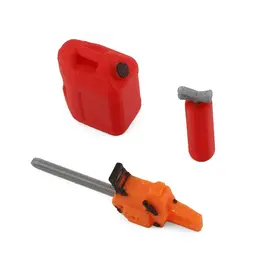 SCALE BY CHRIS SBCTR01 TRX4M 1/18 BUNDLE W/CHAINSAW, 5-GALLON JUG & FIRE EXTINGUISHER (MINIATURE SCALE ACCESSORY)