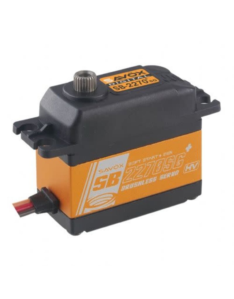 SAVOX SAVSB2270SGP HIGH VOLTAGE BRUSHLESS DIGITAL SERVO W/SOFT START, 0.11SEC / 624.9OZ @ 8.4V