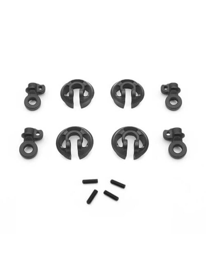 TEKNO RC TKR6701 EB410/ET410 LOCKING SHOCK ROD END & SPRING PERCH SET