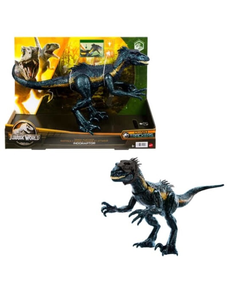 JURASSIC WORLD MTL HKY11 JURASSIC WORLD TRACK'N ATTACK INDORAPTOR DINO TRACKERS