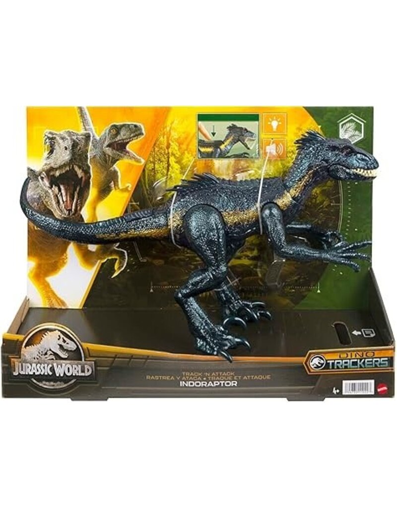 JURASSIC WORLD MTL HKY11 JURASSIC WORLD TRACK'N ATTACK INDORAPTOR DINO TRACKERS