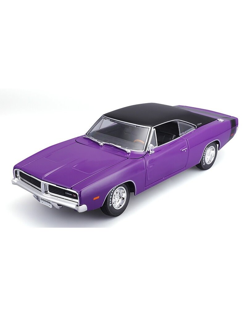MAISTO MAISTO 31387 1/18 SCALE DIE CAST 1969 DODGE CHARGER R/T: WHITE