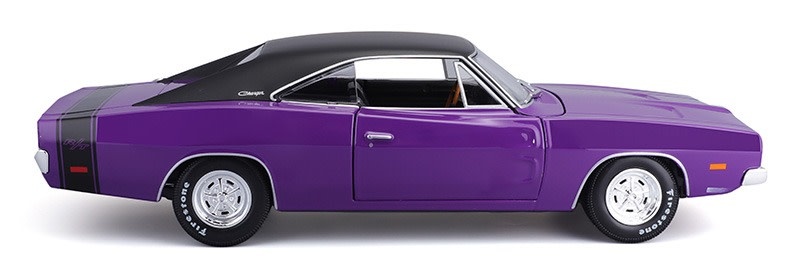 MAISTO 31387 S.E. 1/18 SCALE DIECAST 1969 DODGE CHARGER R/T: PURPLE