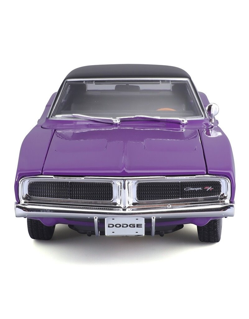 MAISTO MAISTO 31387 S.E. 1/18 SCALE DIECAST 1969 DODGE CHARGER R/T: PURPLE