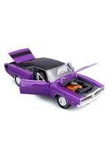 MAISTO MAISTO 31387 S.E. 1/18 SCALE DIECAST 1969 DODGE CHARGER R/T: PURPLE
