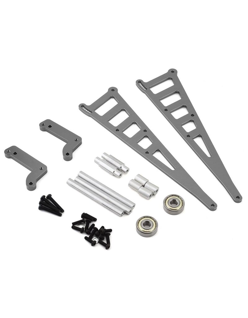 STRC SPTSTC71071GM ALUMINUM WHEELIE BAR KIT FOR TEAM ASSOCIATED DR10: GUN METAL