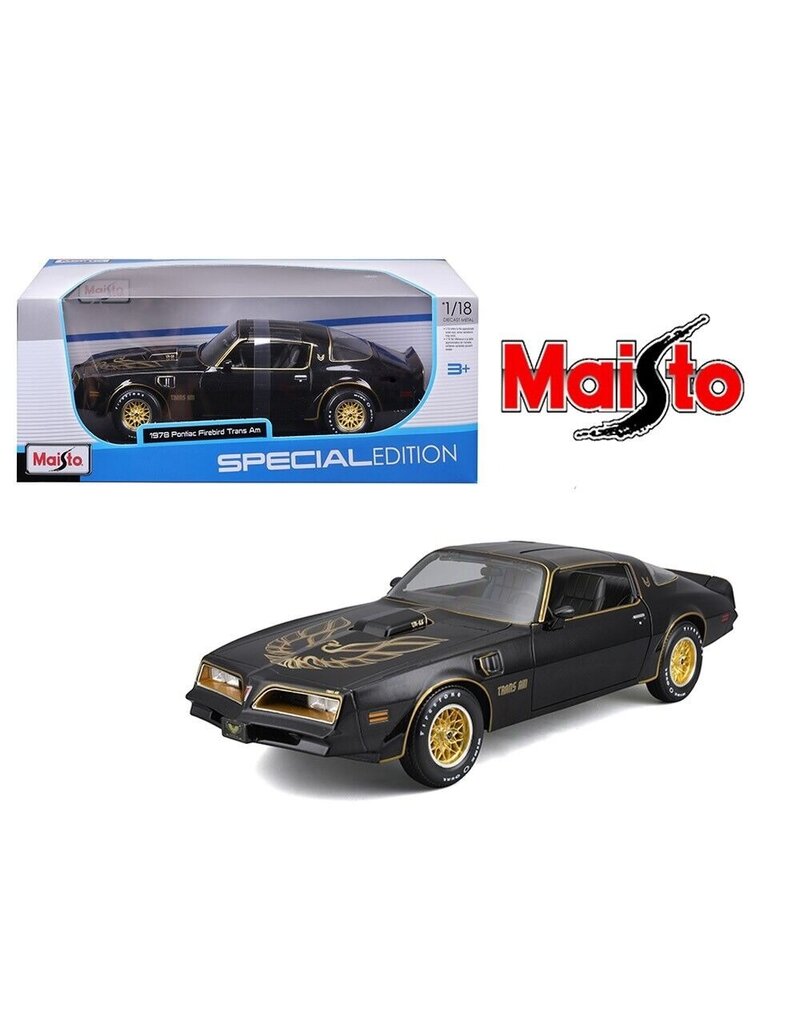 MAISTO MAISTO 31464 1/18 SCALE DIE CAST PONTIAC FIREBIRD TRANS AM: BLACK