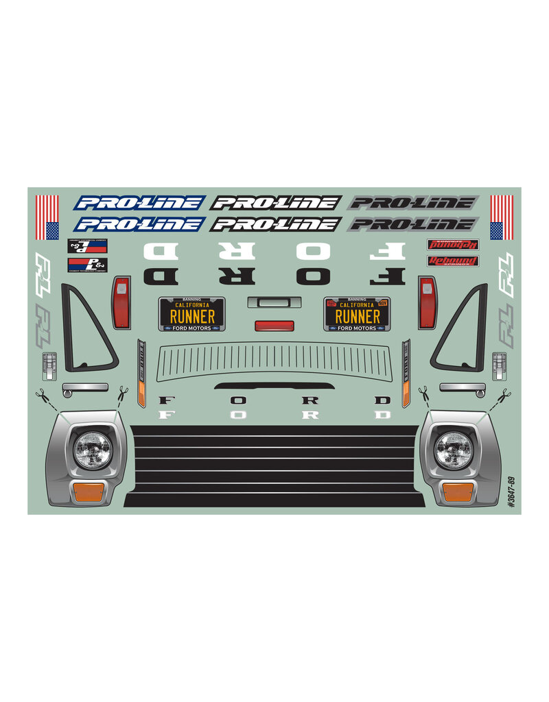 PROLINE RACING PRO364700 1967 FORD F-100 PRE-RUNNER 12.3 WB CLEAR