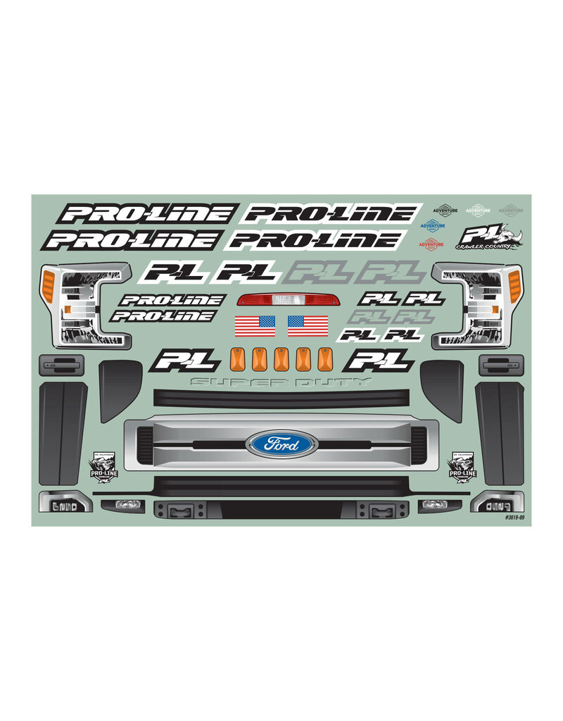 PROLINE RACING PRO361900 2017 F-250 SUPER DUTY CAB ONLY 12.3" WB: CLEAR