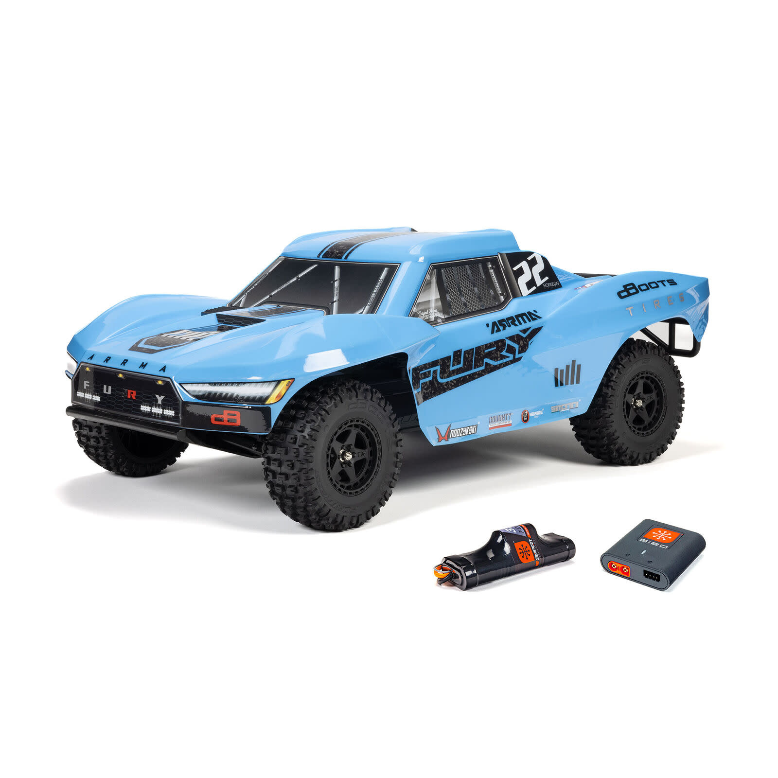 ARA3221ST2 1/10 FURY 2WD SHORT COURSE TRUCK RTR WITH SMART BATTERY & CHARGER, BLUE