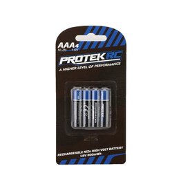 PROTEK RC PTK-5580  HIGH VOLTAGE RECHARGEABLE AAA NIZN BATTERIES (4) (1.6V/900MWH) (MINI-Z)