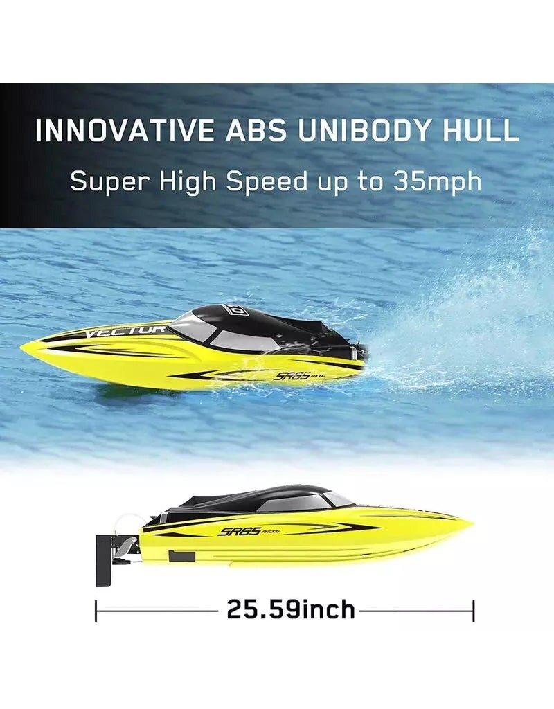 EXHOBBY VOL79114 VECTOR 65 BRUSHED BOAT RTR: YELLOW